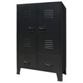 NNEVL Wardrobe Metal Industrial Style 67x35x107 cm Black-0