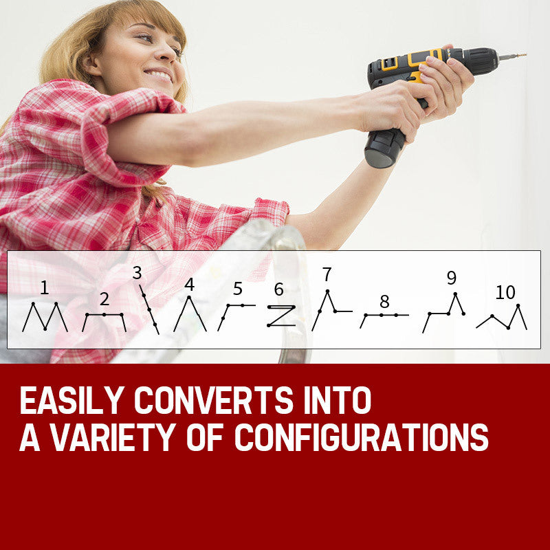 NNEMB 4.7m Multi-Purpose Ladder Aluminium Extension Folding Adjustable Step-1