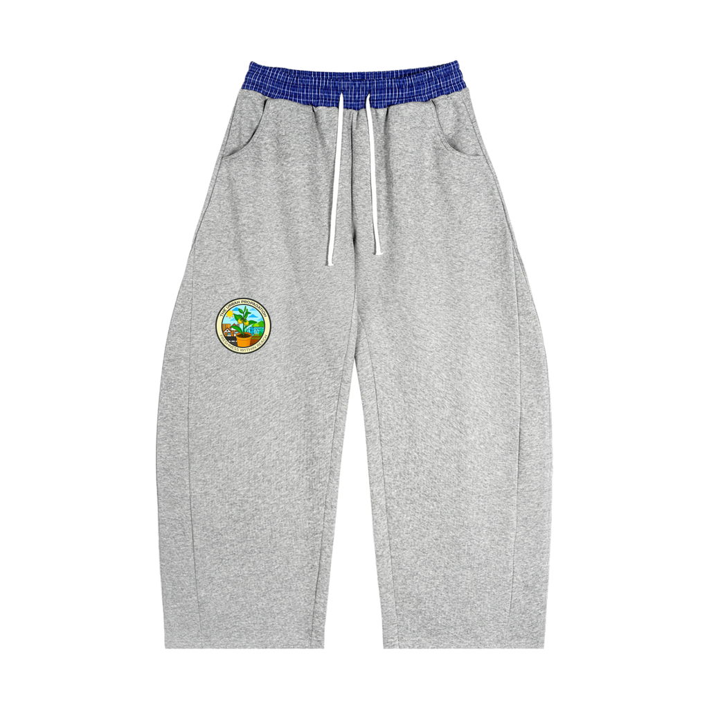 Plaid Waistband Barrel Sweatpants