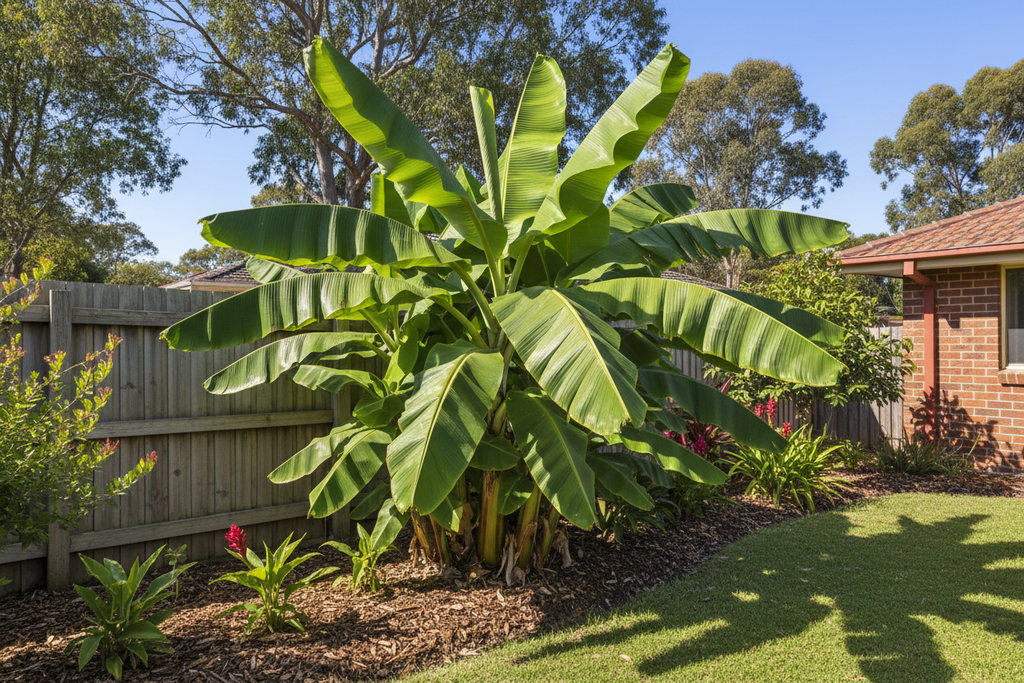 Ceylon Pisang Banana Tree in Melbourne Backyard
